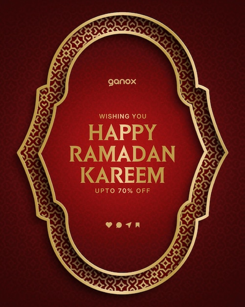 Ramadan Kareem Sale Minimalista Islâmico de origem Mídias Sociais Post Banner