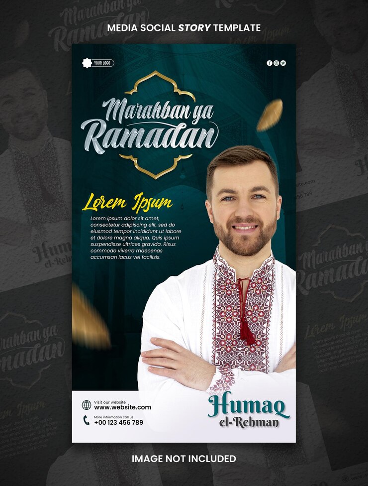 PSD ramadán kareem saludos especiales medios de comunicación historias sociales plantilla de publicaciones