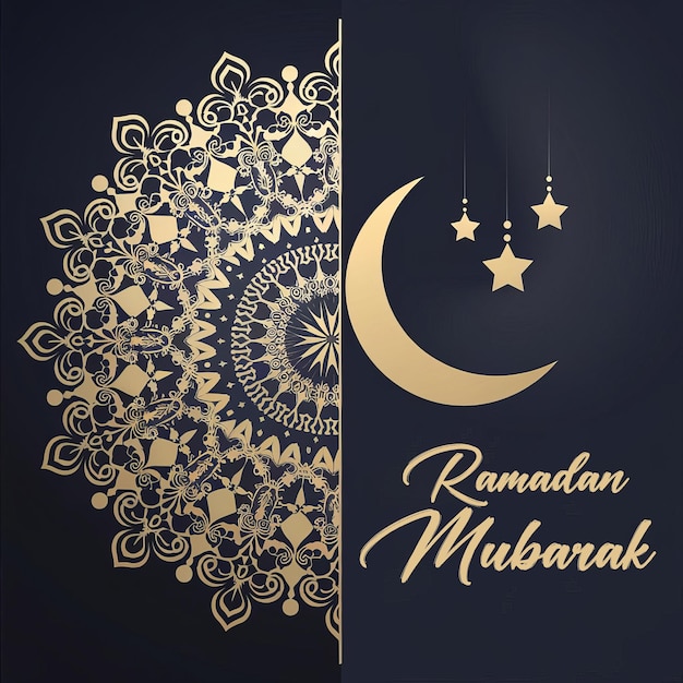 Ramadan Kareem Salut avec la mosquée et les lanternes