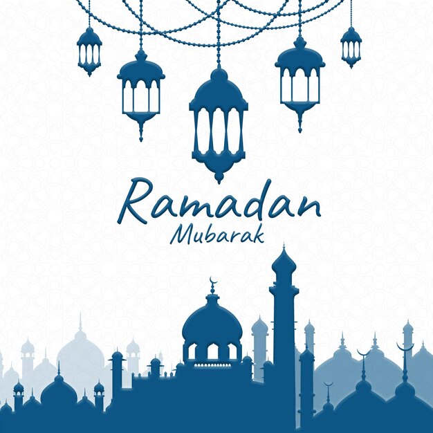 Ramadan kareem social banner post template design psd (diseño de plantillas sociales para el mes de ramadán)