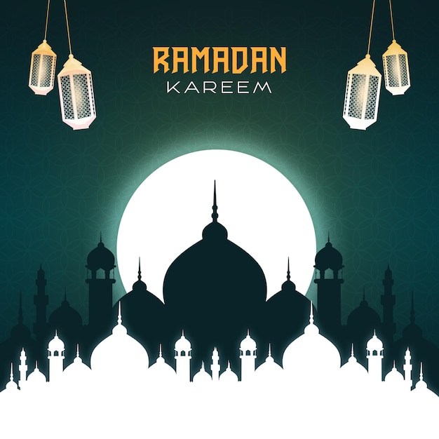 Ramadan kareem social banner post template design psd (diseño de plantillas sociales para el mes de ramadán)