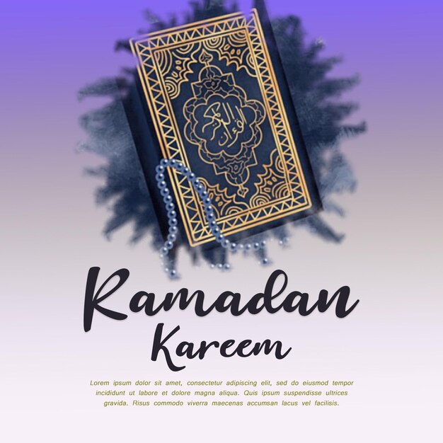 Ramadan kareem social media banner design vorlage