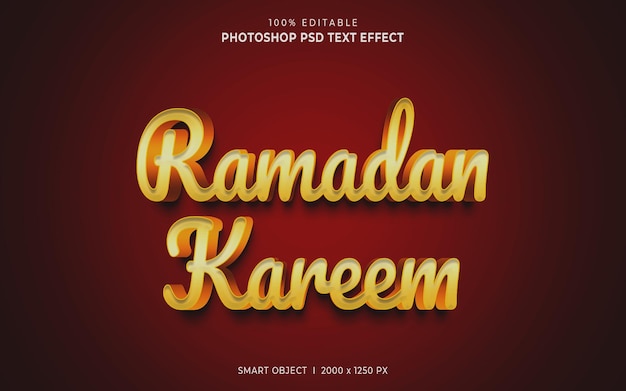 Ramadan kareem textstileffekt