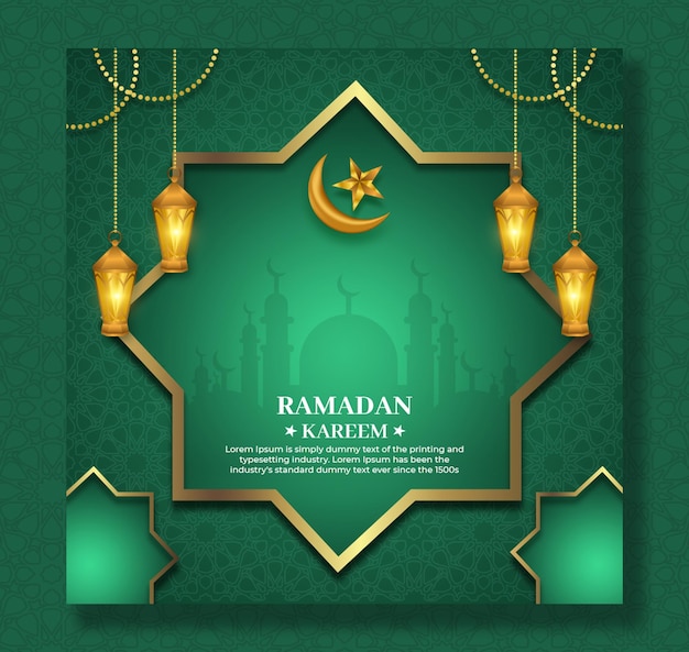 Ramadan Kareem traditionelles islamisches Festival religiöses Social-Media-Banner-Hintergrunddesign