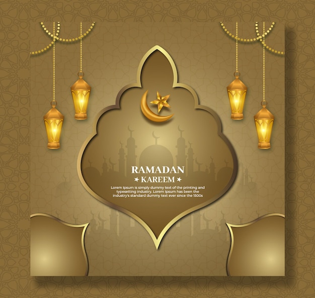 Ramadan Kareem tradizionale festival islamico religioso social media banner background design