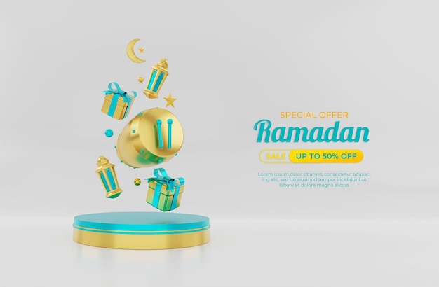 Ramadan kareem-verkaufsbanner-vorlage