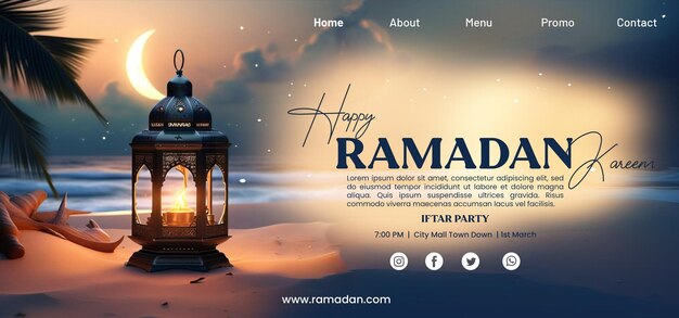 PSD ramadan kareem web banner psd (em inglês)