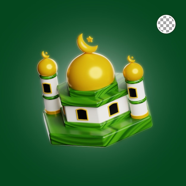 Ramadan-Moschee 3D-Symbol Illustration