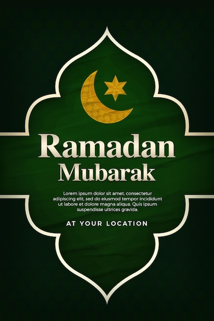 Ramadan mubarak flyer oder postervorlage