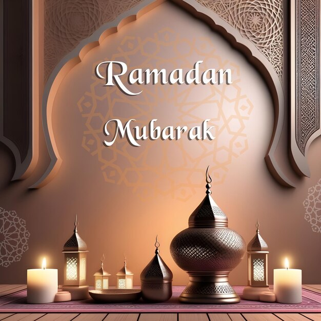 PSD ramadán mubarak fondo ulta detallado composición perfecta ultra alta resolución 8k papel tapiz 6