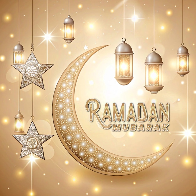 Ramadan Mubarak Islamische Grüße Social Media Post Vorlage