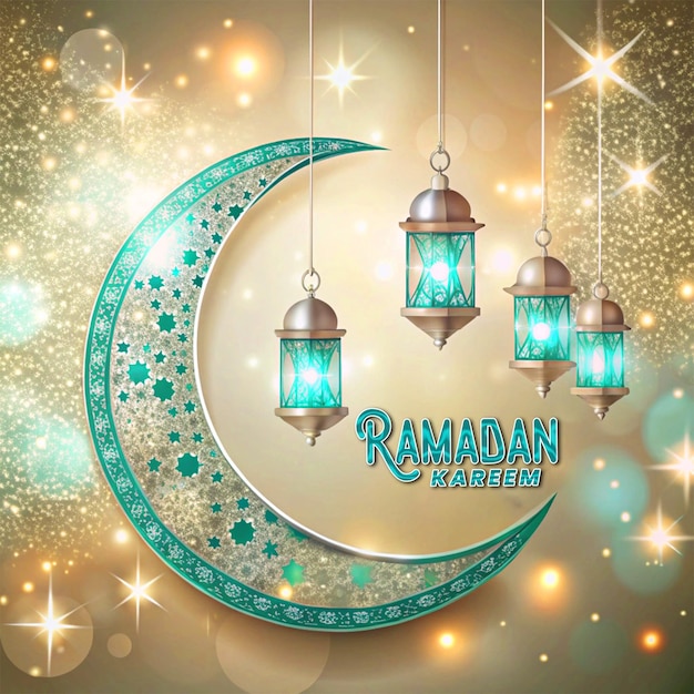 Ramadan Mubarak Islamische Grüße Social Media Post Vorlage