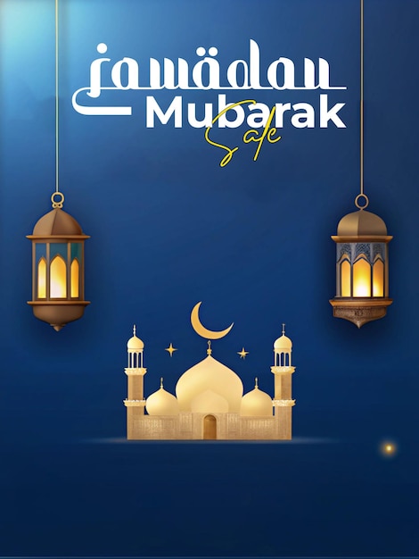 Ramadan Mubarak Islamisches Fest Social Media Poster Vorlage Design