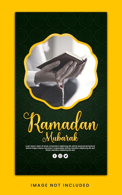 PSD ramadan mubarak plantilla de historia de instagram