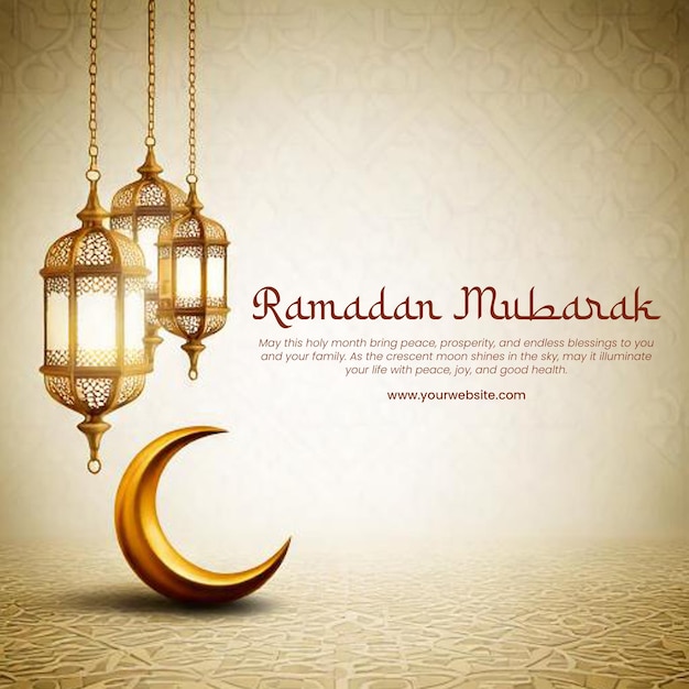 Ramadan Mubarak Social Media-Post-Design für soziale Medien