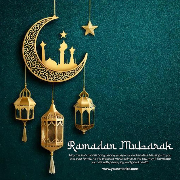 Ramadan Mubarak Social Media-Post-Design für soziale Medien