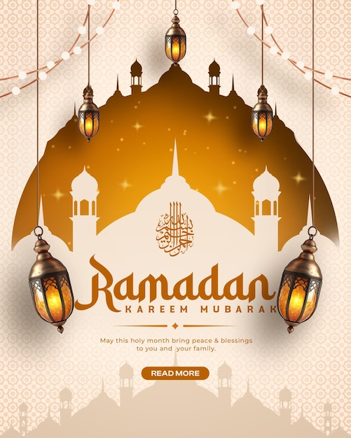 Ramadan Mubarak Social Media Verkauf Banner Design Vorlage