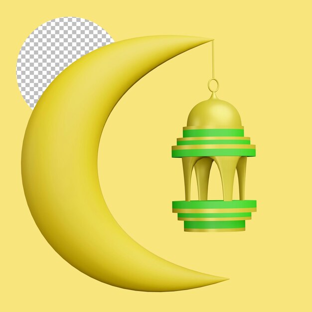 Ramadán Ornamento Islámico 3d Icono fondo transparente