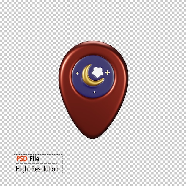 Ramadan-pin 3d-symbol