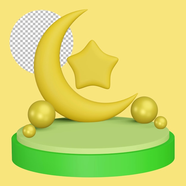 PSD ramadan-podium 3d-symbol