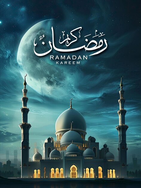 PSD ramadan-poster-vorlage und ramadan-media-vorlage für soziale posts.