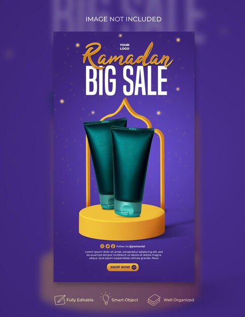 Ramadan sale promotion social media und instagram story