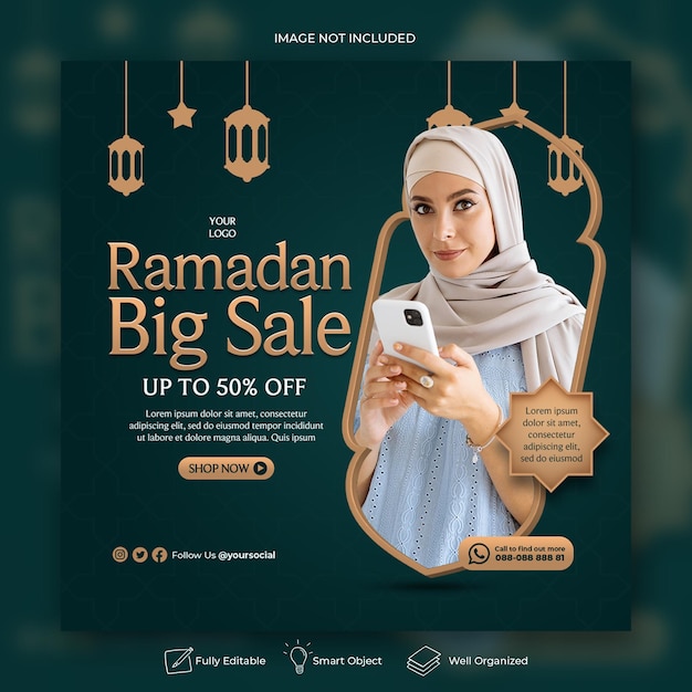 Ramadan-Verkauf Instagram-Post-Vorlage