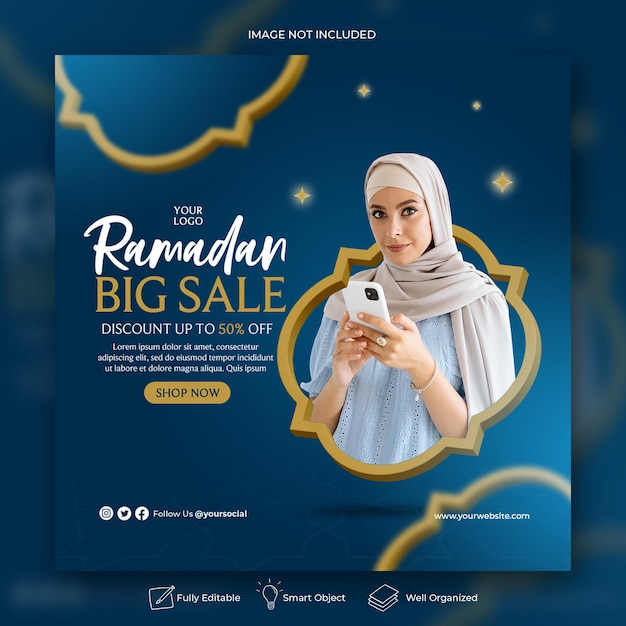 Ramadan-Verkauf Instagram-Post-Vorlage