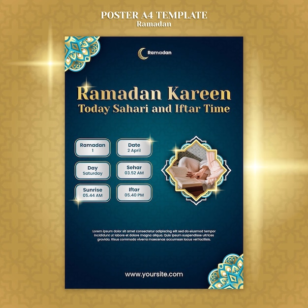 Ramadan-vorlagendesign mit farbverlauf