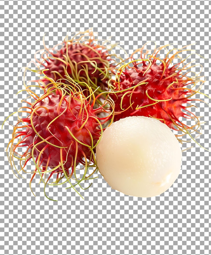 PSD rambutan aislado sobre un fondo transparente