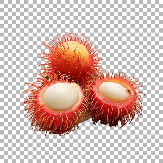 Rambutan auf durchsichtigem Hintergrund