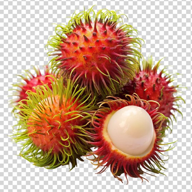 PSD rambutans isolados em fundo transparente