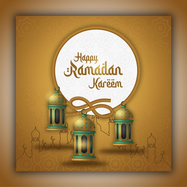 Ramdan kareem-grußkarten-social-media-beitrag