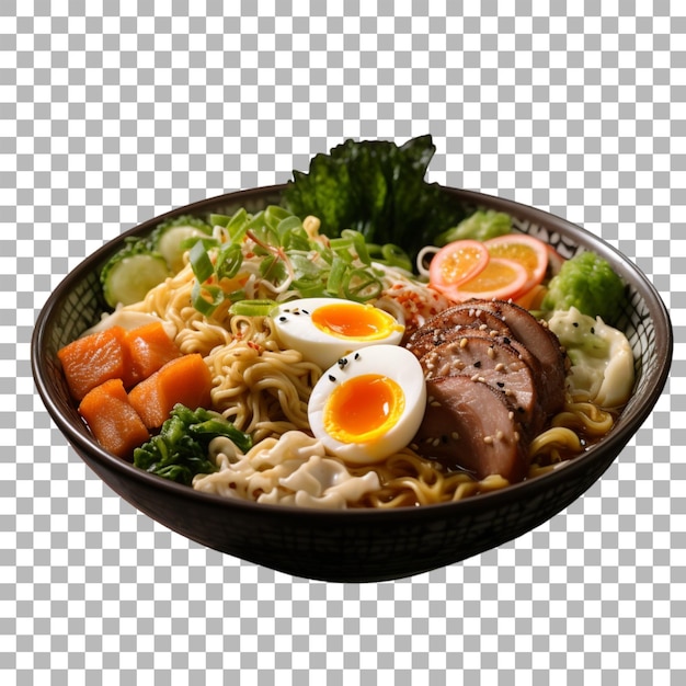 PSD ramen dans un bol sur un fond transparent