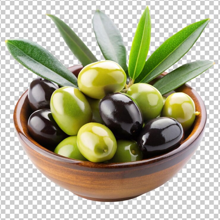 PSD un ramo de aceitunas con hojas en él