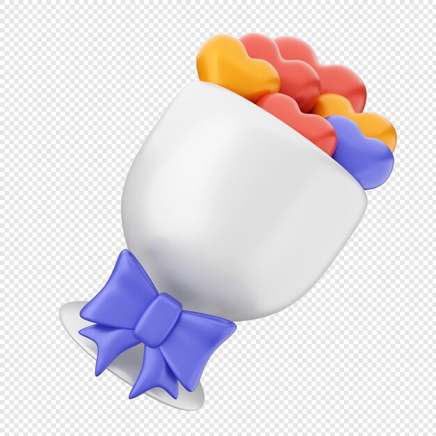 El ramo de amor del día de San Valentín 3D
