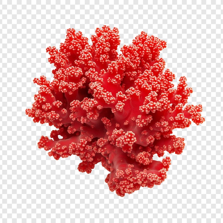 PSD ramo de coral vermelho