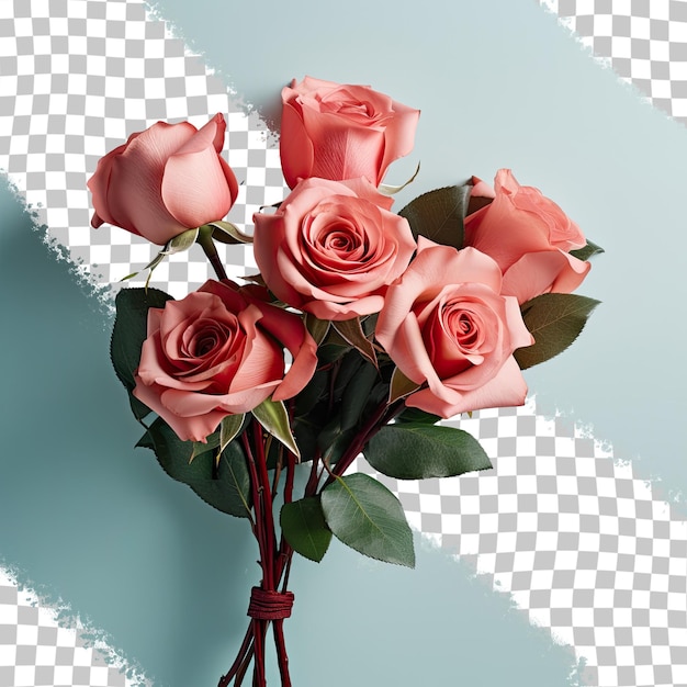 PSD ramo de flores com fundo transparente