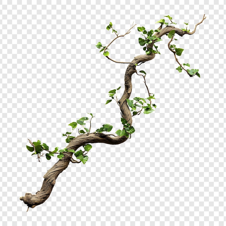 PSD ramo di un albero png isolato su uno sfondo trasparente