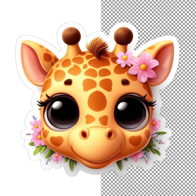 PSD el ramo de flores de la amistad de buddy giraffe