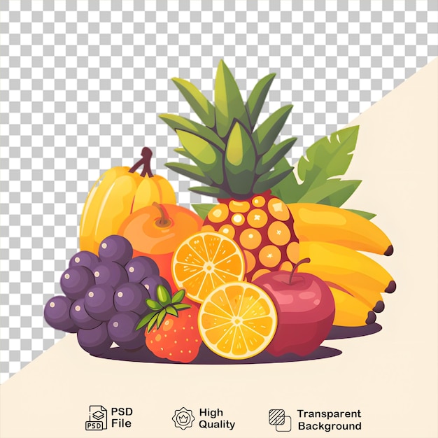 PSD un ramo de frutas en un fondo transparente con un archivo png