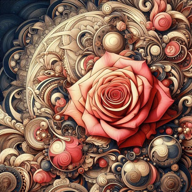 Ramo hiperrealista de rosas coloridas diseño de ilustración floral fondo transparente aislado