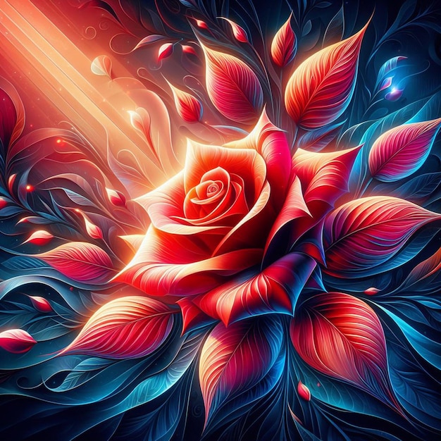 PSD ramo hiperrealista de rosas coloridas diseño de ilustración floral fondo transparente aislado