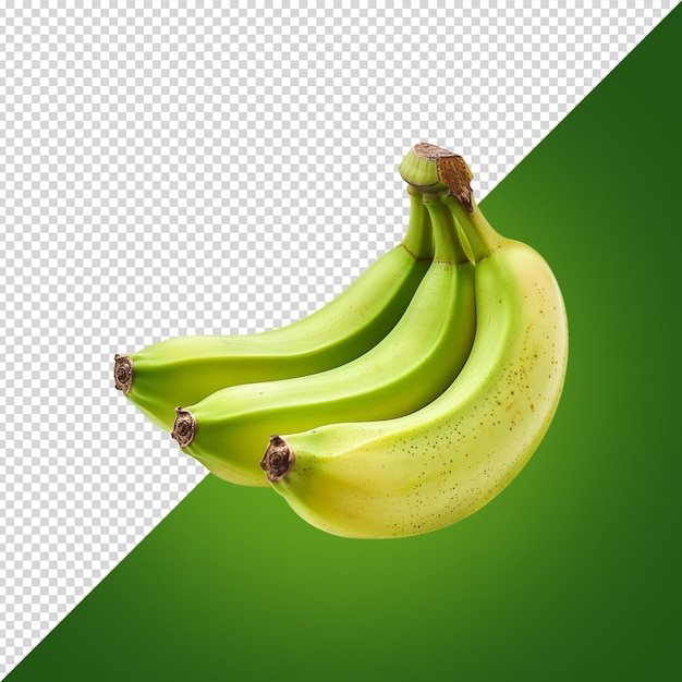 PSD un ramo de plátanos con un fondo verde