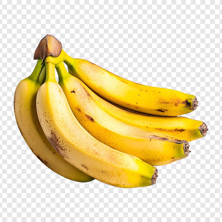 PSD un ramo de plátanos png aislados en un fondo transparente