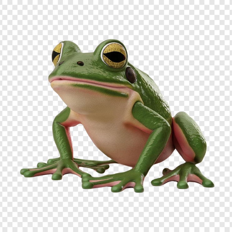 PSD rana 3d isolata su uno sfondo trasparente