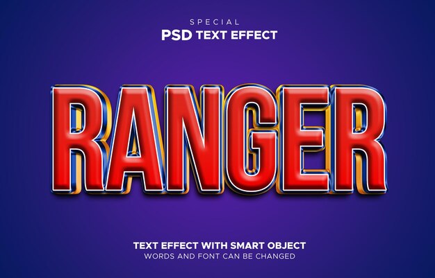 Ranger-Texteffekt bearbeitbares Smart-Objekt