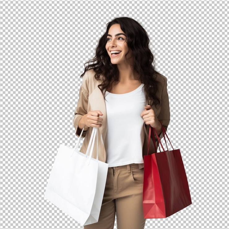 PSD rapariga da moda e das compras