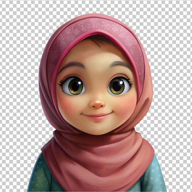 PSD rapariga de hijab bonita