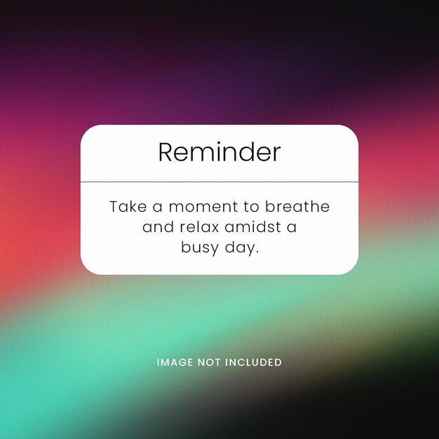 PSD rappel psd avec fond en gradient modèle de post instagram